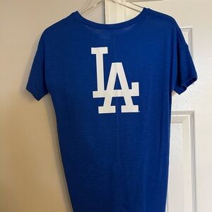 New Era Blue and White Dodgers Tee Short Sleeve